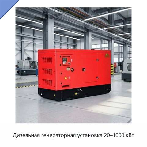 Дизельная генераторная установка 20–1000 кВт
