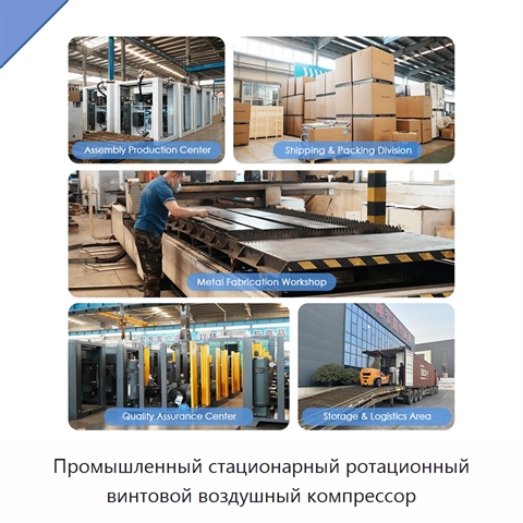 Промышленный стационарный ротационный винтовой воздушный компрессор