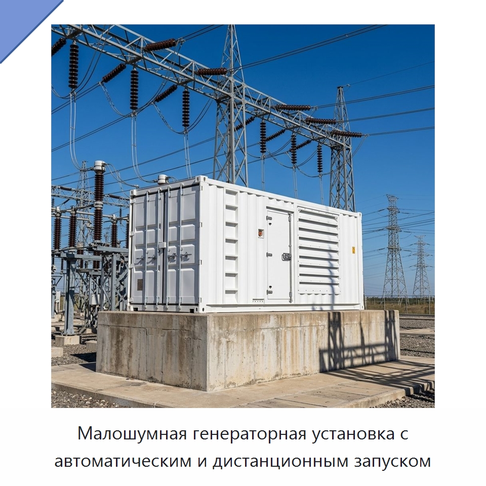 Малошумная генераторная установка с автоматическим и дистанционным запуском — Дизельные генераторы