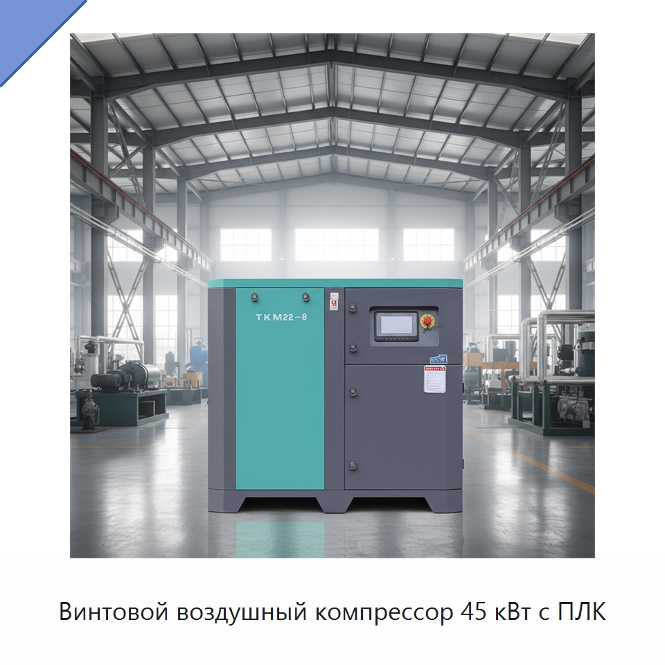 Винтовой воздушный компрессор 45 кВт с ПЛК — Промышленные компрессоры