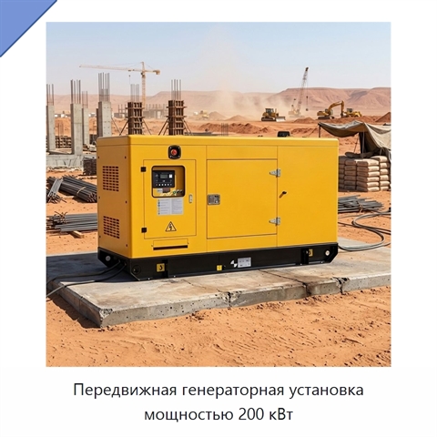 Передвижная генераторная установка мощностью 200 кВт