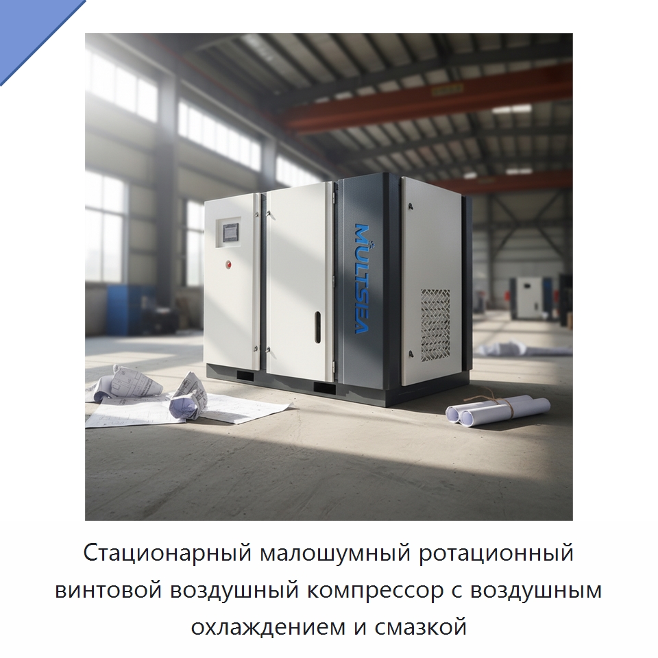 Стационарный малошумный ротационный винтовой воздушный компрессор с воздушным охлаждением и смазкой — Промышленные компрессоры