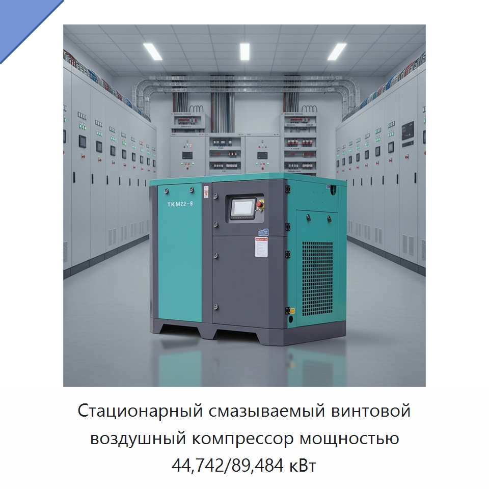 Стационарный смазываемый винтовой воздушный компрессор мощностью 44,742/89,484 кВт — Промышленные компрессоры