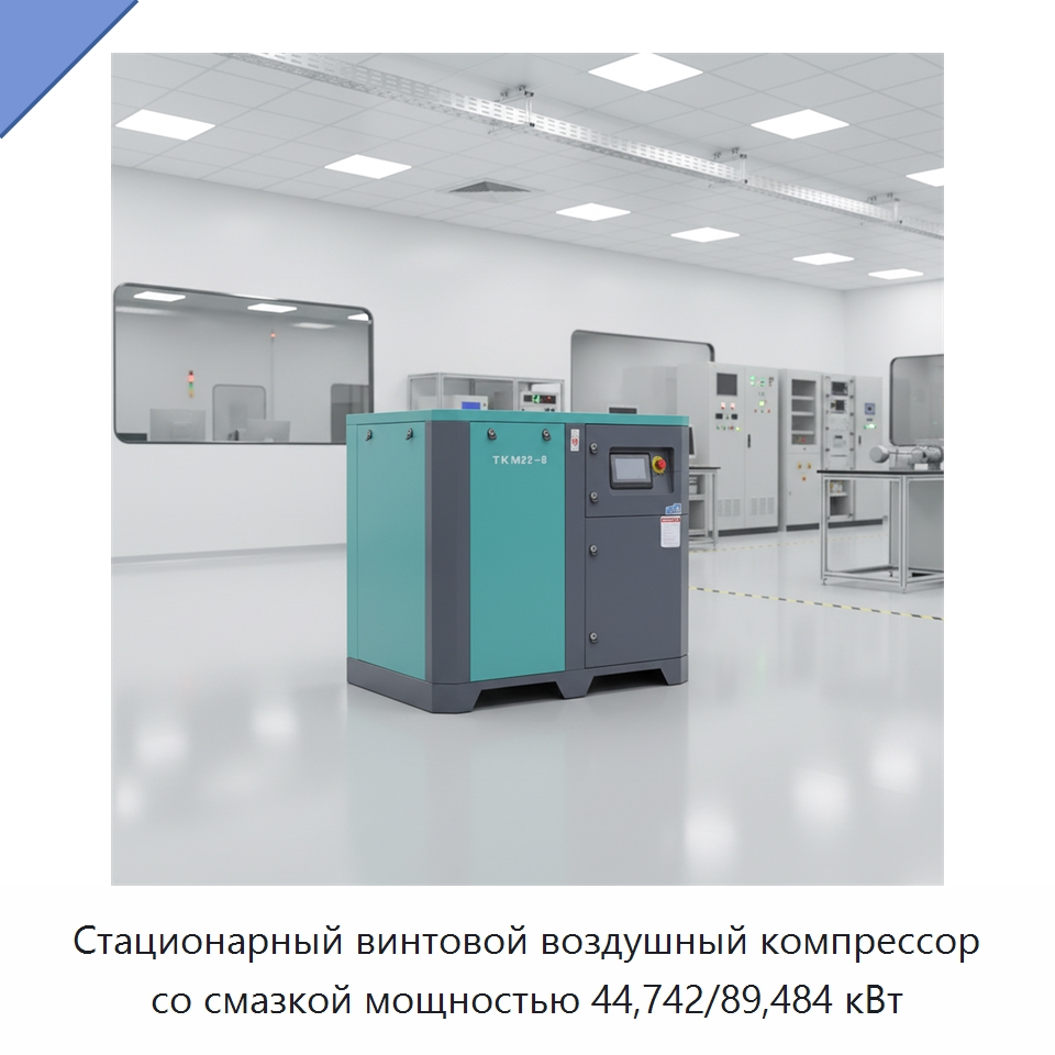 Стационарный винтовой воздушный компрессор со смазкой мощностью 44,742/89,484 кВт — Промышленные компрессоры