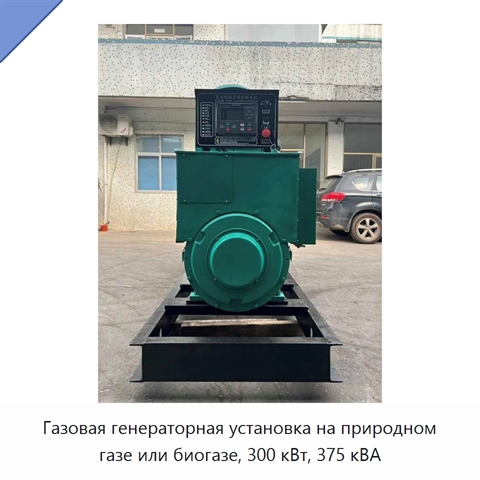 Газовая генераторная установка на природном газе или биогазе, 300 кВт, 375 кВА