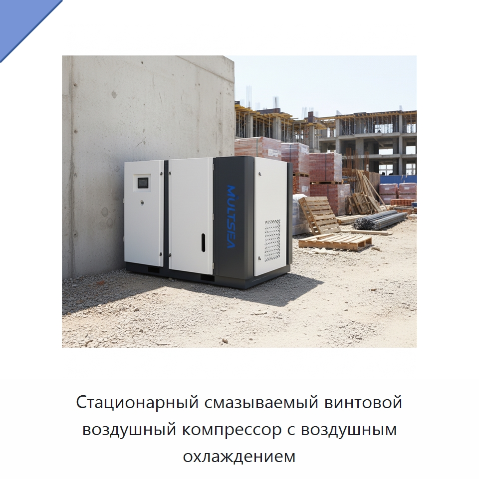 Стационарный смазываемый винтовой воздушный компрессор с воздушным охлаждением — Промышленные компрессоры