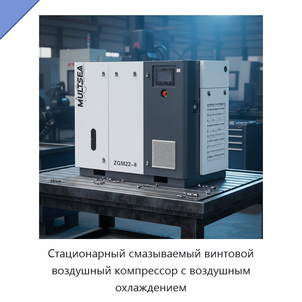 Стационарный смазываемый винтовой воздушный компрессор с воздушным охлаждением — Промышленные компрессоры