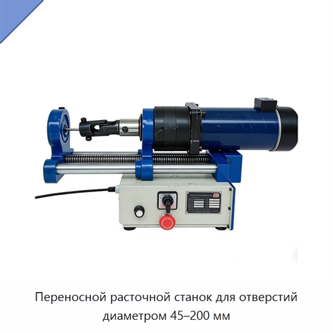 Переносной расточной станок для отверстий диаметром 45–200 мм