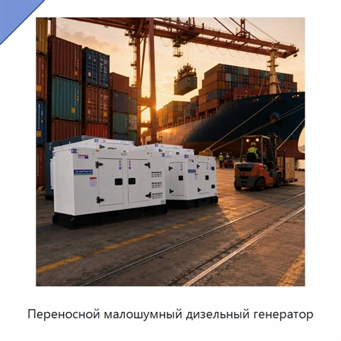 Переносной малошумный дизельный генератор