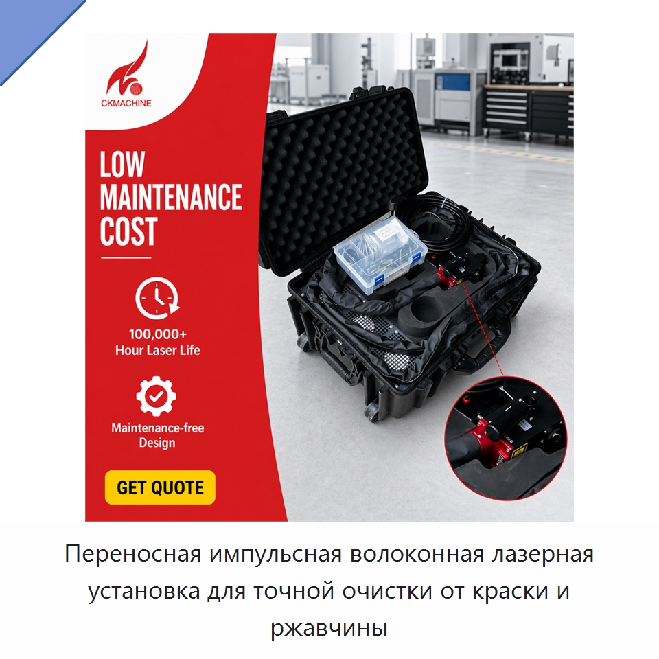 Переносная импульсная волоконная лазерная установка для точной очистки от краски и ржавчины — Установки лазерной очистки