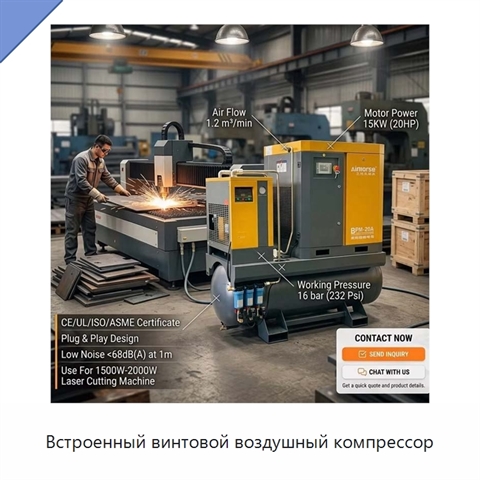 Встроенный винтовой воздушный компрессор