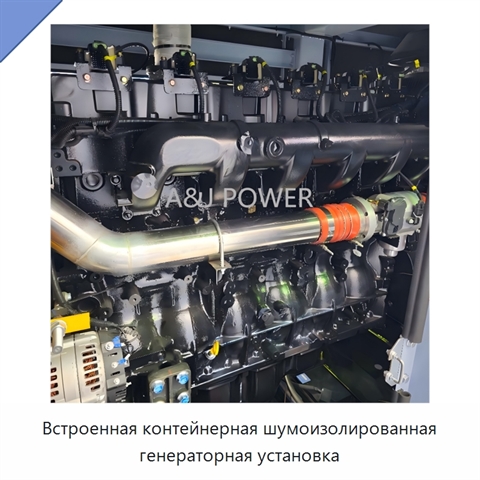 Встроенная контейнерная шумоизолированная генераторная установка