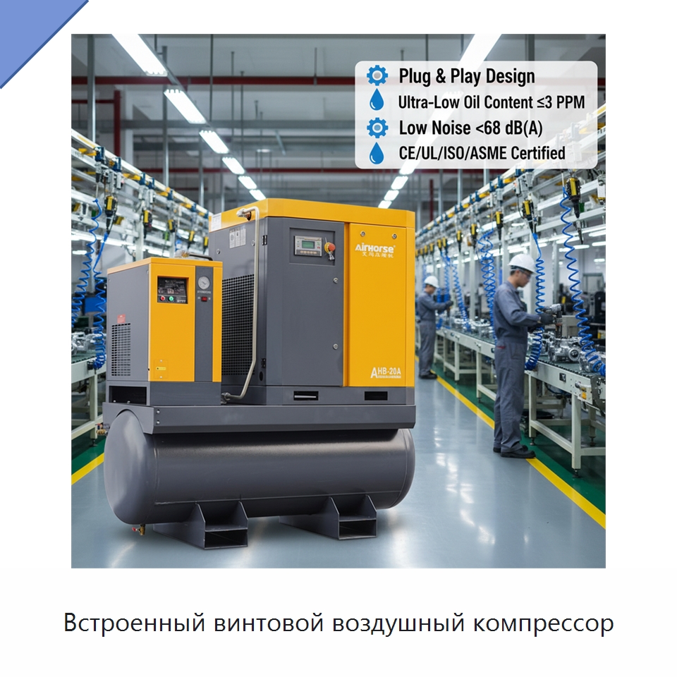 Встроенный винтовой воздушный компрессор — Промышленные компрессоры
