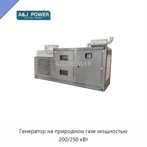 Генератор на природном газе мощностью 200/250 кВт