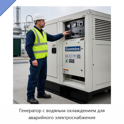 Генератор с водяным охлаждением для аварийного электроснабжения