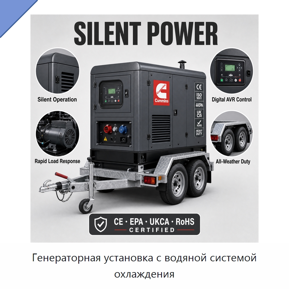 Генераторная установка с водяной системой охлаждения — Дизельные генераторы