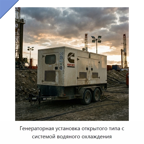 Генераторная установка открытого типа с системой водяного охлаждения