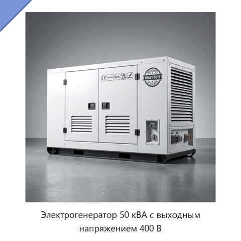 Электрогенератор 50 кВА с выходным напряжением 400 В