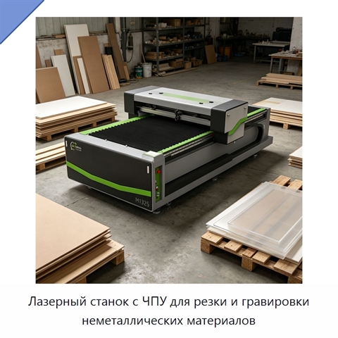Лазерный станок с ЧПУ для резки и гравировки неметаллических материалов