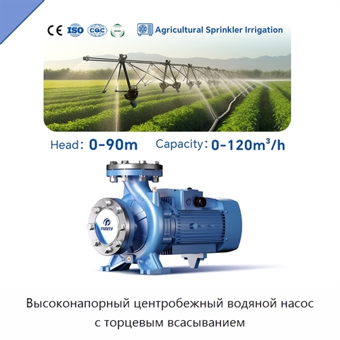 Высоконапорный центробежный водяной насос с торцевым всасыванием