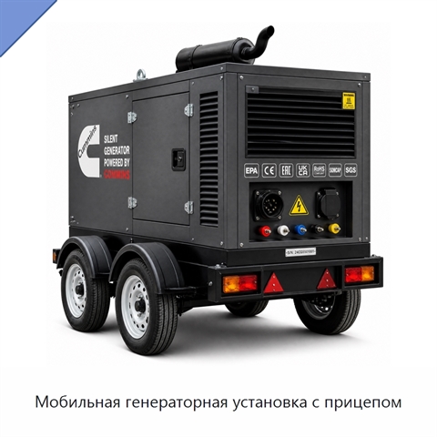 Мобильная генераторная установка с прицепом