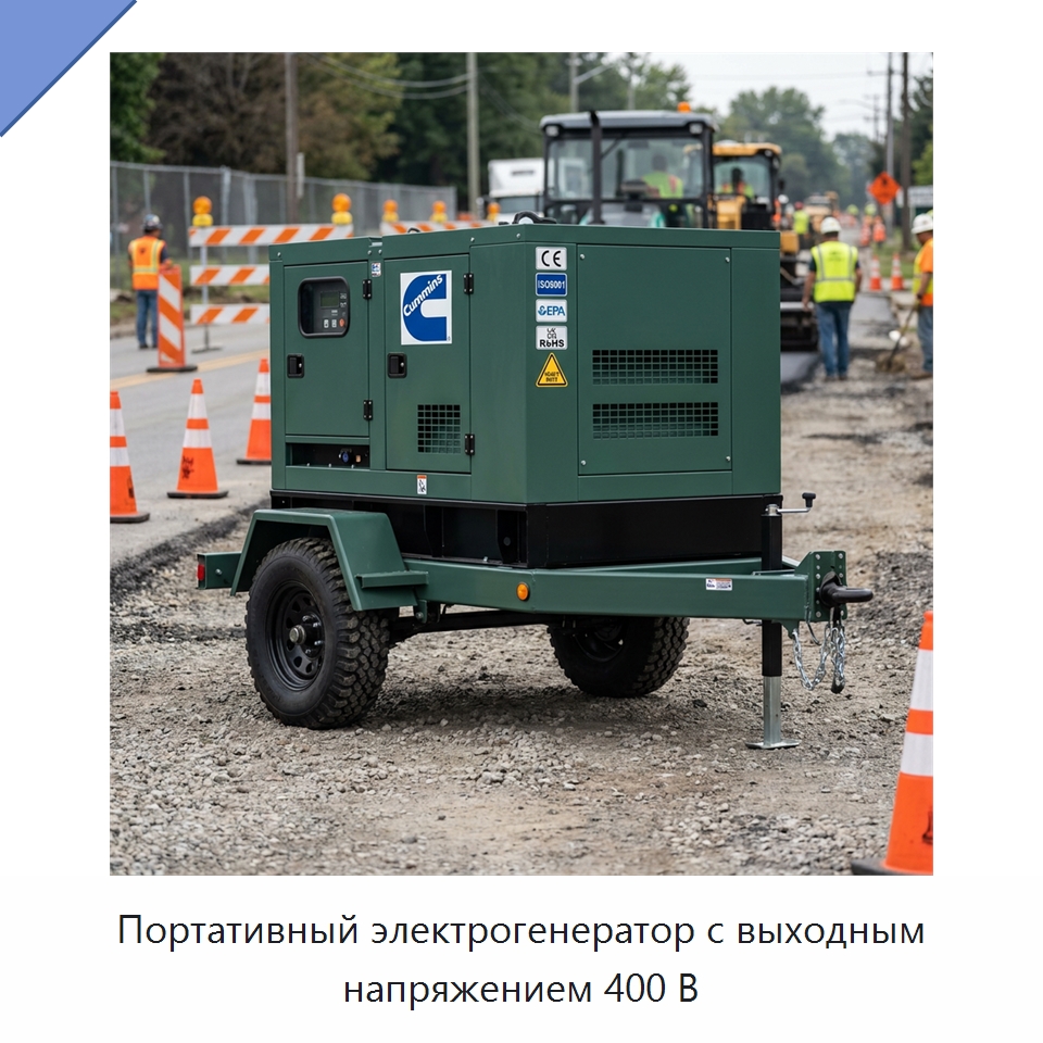 Портативный электрогенератор с выходным напряжением 400 В — Генерация электроэнергии
