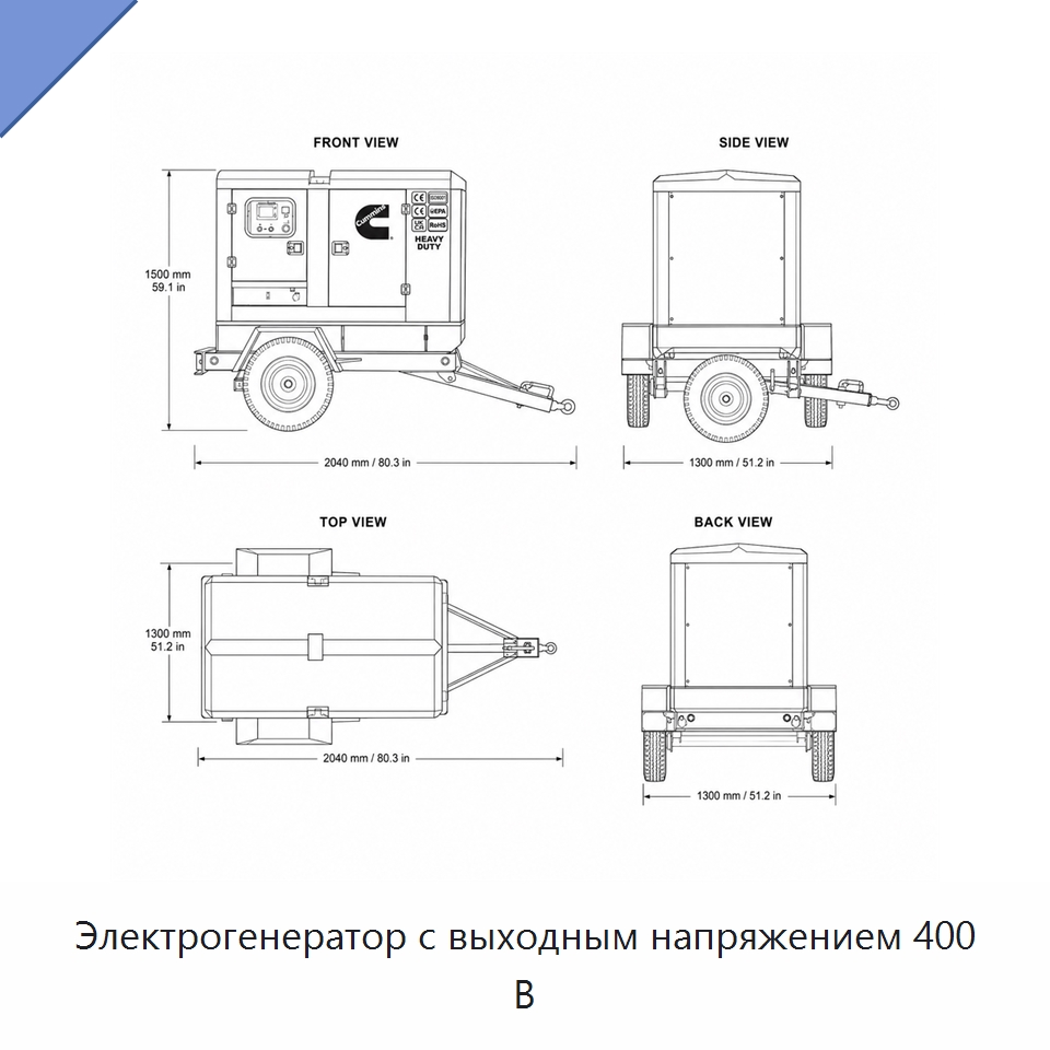 Электрогенератор с выходным напряжением 400 В — Генерация электроэнергии