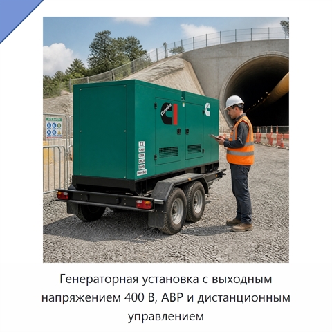 Генераторная установка с выходным напряжением 400 В, АВР и дистанционным управлением