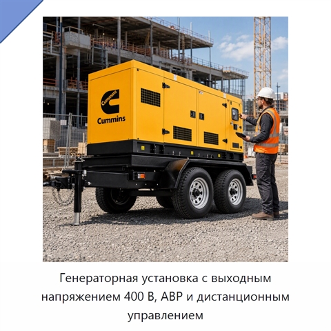 Генераторная установка с выходным напряжением 400 В, АВР и дистанционным управлением