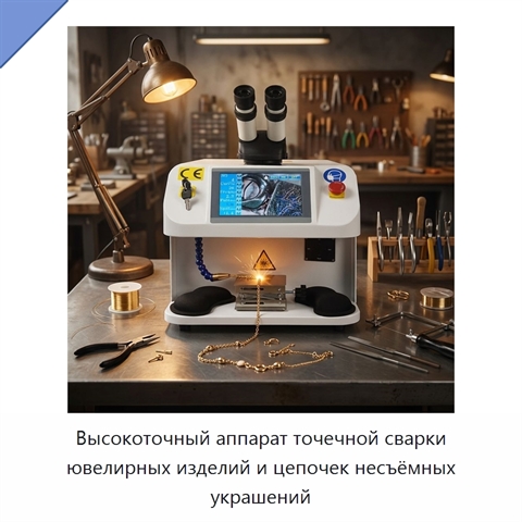Высокоточный аппарат точечной сварки ювелирных изделий и цепочек несъёмных украшений