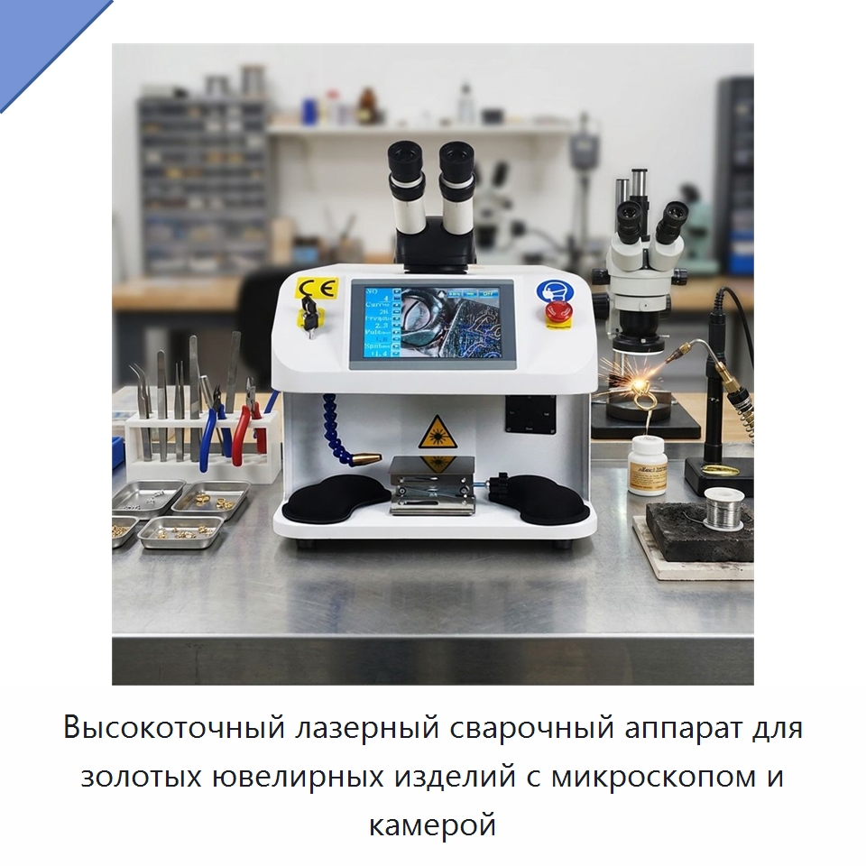 Высокоточный лазерный сварочный аппарат для золотых ювелирных изделий с микроскопом и камерой — Установки лазерной сварки