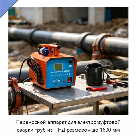 Переносной аппарат для электромуфтовой сварки труб из ПНД размером до 1600 мм
