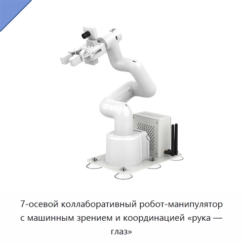 7-осевой коллаборативный робот-манипулятор с машинным зрением и координацией «рука — глаз»