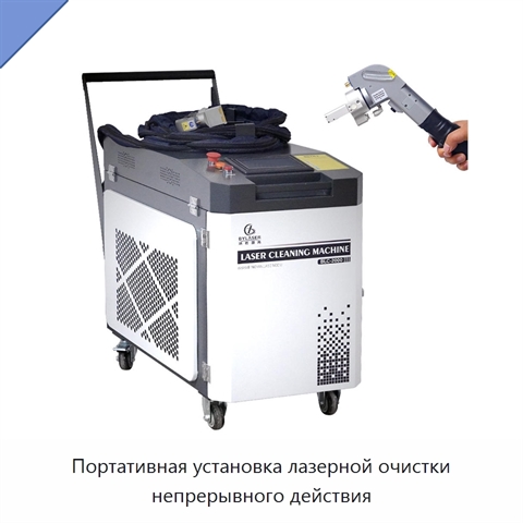Портативная установка лазерной очистки непрерывного действия