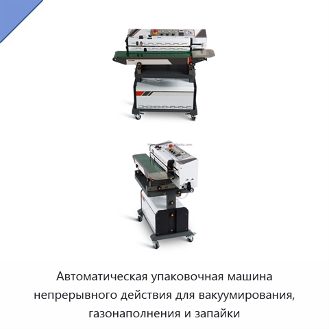 Автоматическая упаковочная машина непрерывного действия для вакуумирования, газонаполнения и запайки