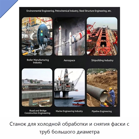 Станок для холодной обработки и снятия фаски с труб большого диаметра