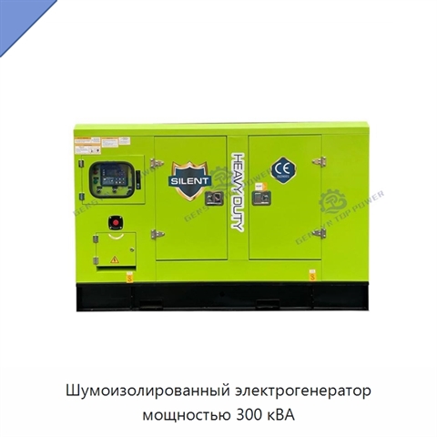 Шумоизолированный электрогенератор мощностью 300 кВА