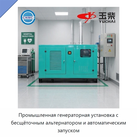 Промышленная генераторная установка с бесщёточным альтернатором и автоматическим запуском