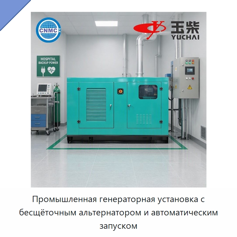 Промышленная генераторная установка с бесщёточным альтернатором и автоматическим запуском — Дизельные генераторы