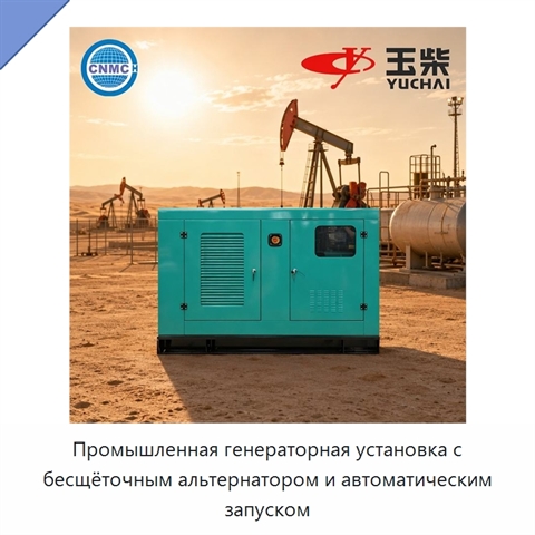 Промышленная генераторная установка с бесщёточным альтернатором и автоматическим запуском