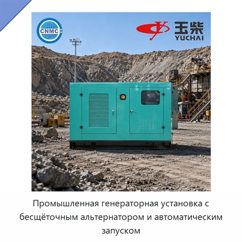 Промышленная генераторная установка с бесщёточным альтернатором и автоматическим запуском