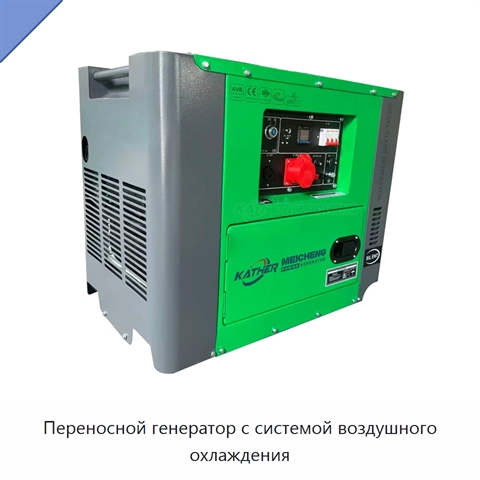 Переносной генератор с системой воздушного охлаждения