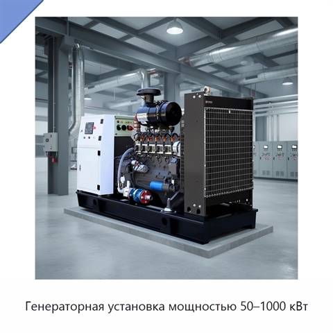 Генераторная установка мощностью 50–1000 кВт