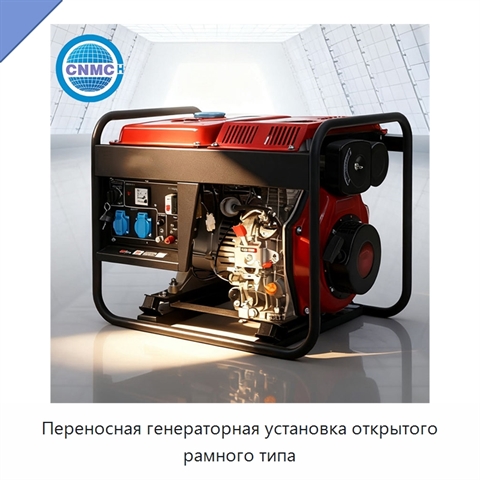 Переносная генераторная установка открытого рамного типа