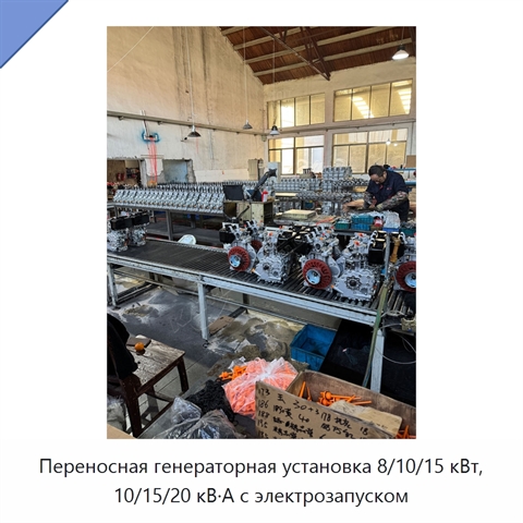 Переносная генераторная установка 8/10/15 кВт, 10/15/20 кВ·А с электрозапуском
