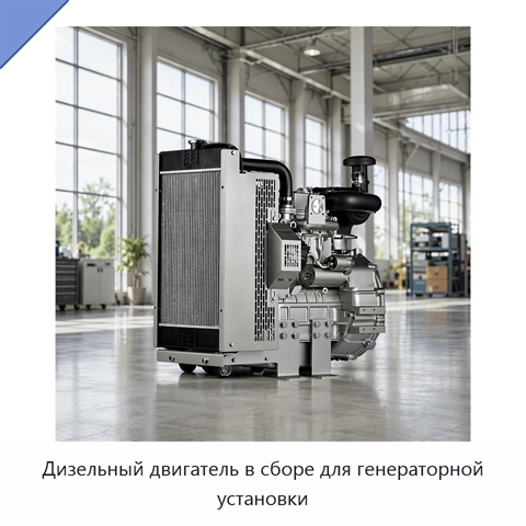 Дизельный двигатель в сборе для генераторной установки