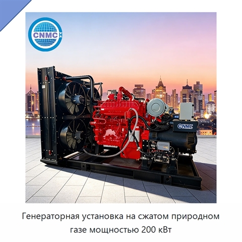 Генераторная установка на сжатом природном газе мощностью 200 кВт