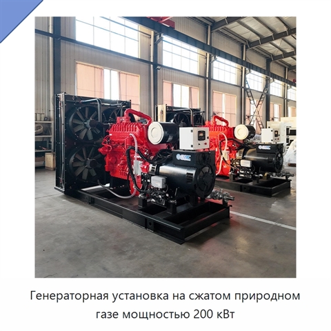 Генераторная установка на сжатом природном газе мощностью 200 кВт