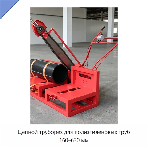 Цепной труборез для полиэтиленовых труб 160–630 мм