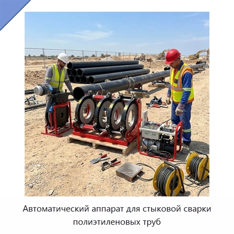 Автоматический аппарат для стыковой сварки полиэтиленовых труб